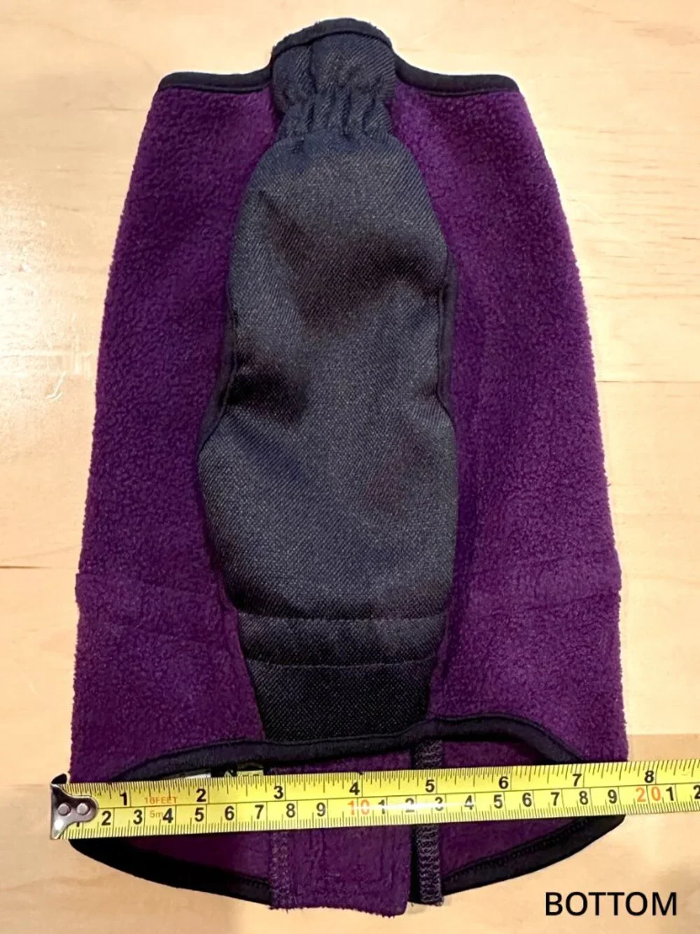 Dickens Closet Small Purple Fleece Dog Coat Adjustable Waterproof Belly Jacket